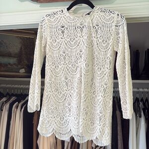 Zara White Lace Blouse